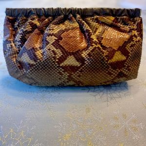 Authentic vintage snakeskin clutch